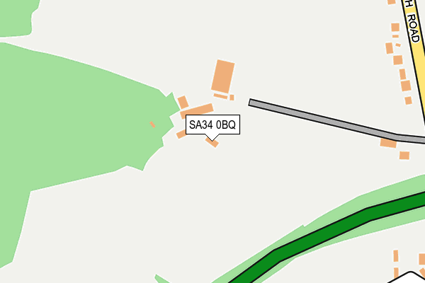 SA34 0BQ map - OS OpenMap – Local (Ordnance Survey)