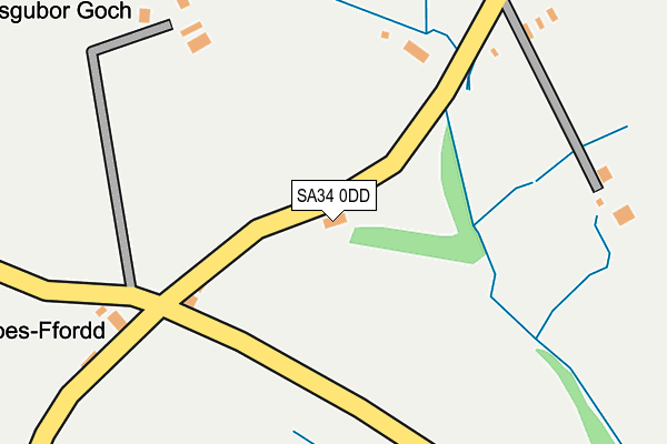 SA34 0DD map - OS OpenMap – Local (Ordnance Survey)