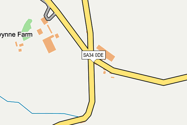 SA34 0DE map - OS OpenMap – Local (Ordnance Survey)