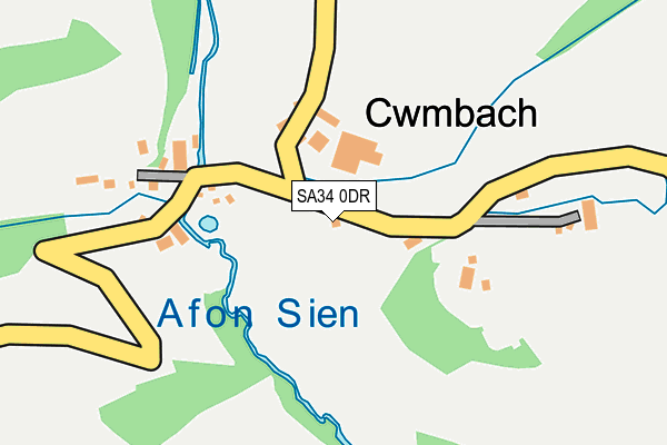 SA34 0DR map - OS OpenMap – Local (Ordnance Survey)