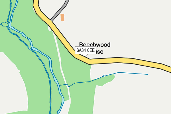 SA34 0EE map - OS OpenMap – Local (Ordnance Survey)