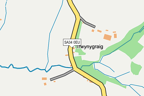 SA34 0EU map - OS OpenMap – Local (Ordnance Survey)