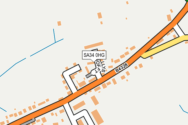 SA34 0HG map - OS OpenMap – Local (Ordnance Survey)