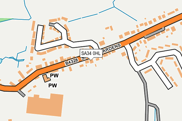 SA34 0HL map - OS OpenMap – Local (Ordnance Survey)
