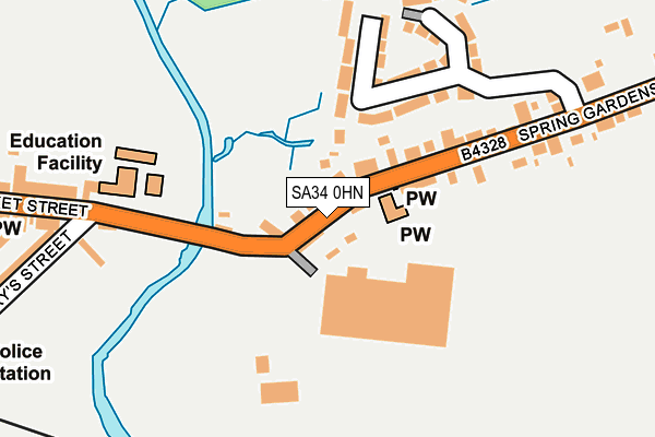 SA34 0HN map - OS OpenMap – Local (Ordnance Survey)