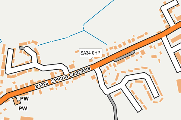 SA34 0HP map - OS OpenMap – Local (Ordnance Survey)