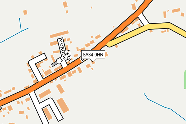 SA34 0HR map - OS OpenMap – Local (Ordnance Survey)