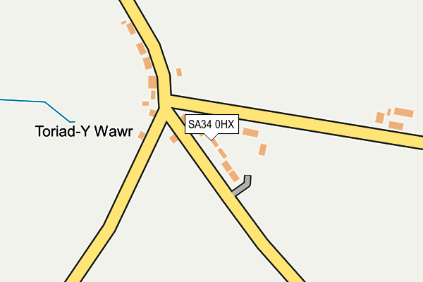 SA34 0HX map - OS OpenMap – Local (Ordnance Survey)