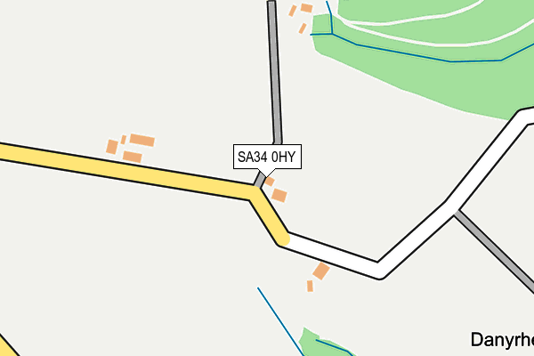 SA34 0HY map - OS OpenMap – Local (Ordnance Survey)
