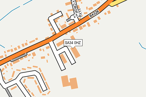 SA34 0HZ map - OS OpenMap – Local (Ordnance Survey)