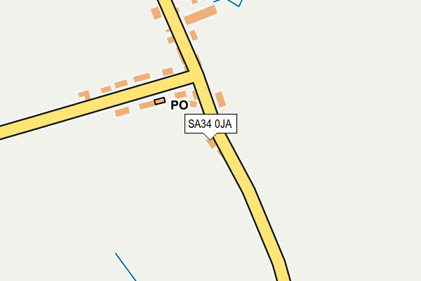 SA34 0JA map - OS OpenMap – Local (Ordnance Survey)