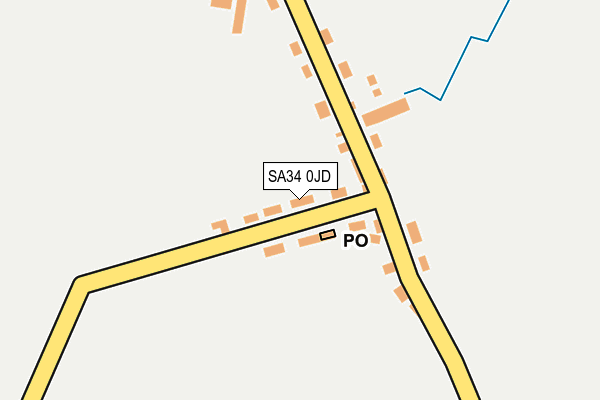 SA34 0JD map - OS OpenMap – Local (Ordnance Survey)