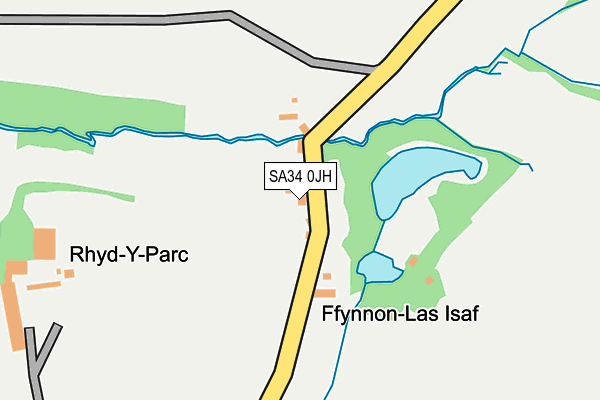 SA34 0JH map - OS OpenMap – Local (Ordnance Survey)