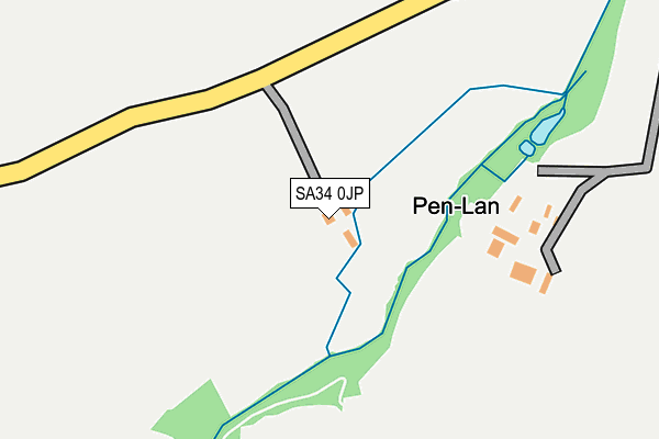 SA34 0JP map - OS OpenMap – Local (Ordnance Survey)