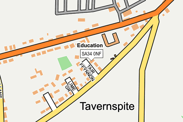 SA34 0NF map - OS OpenMap – Local (Ordnance Survey)