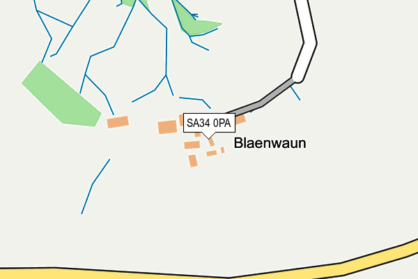 SA34 0PA map - OS OpenMap – Local (Ordnance Survey)