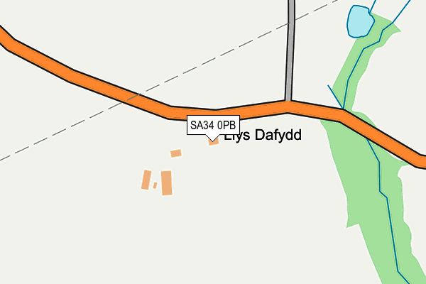 SA34 0PB map - OS OpenMap – Local (Ordnance Survey)