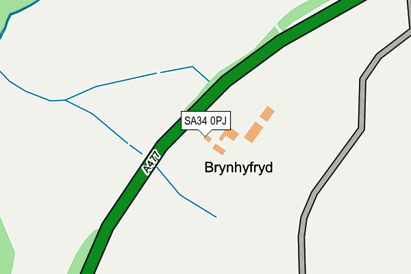 SA34 0PJ map - OS OpenMap – Local (Ordnance Survey)