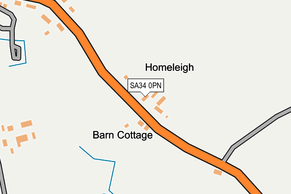 SA34 0PN map - OS OpenMap – Local (Ordnance Survey)
