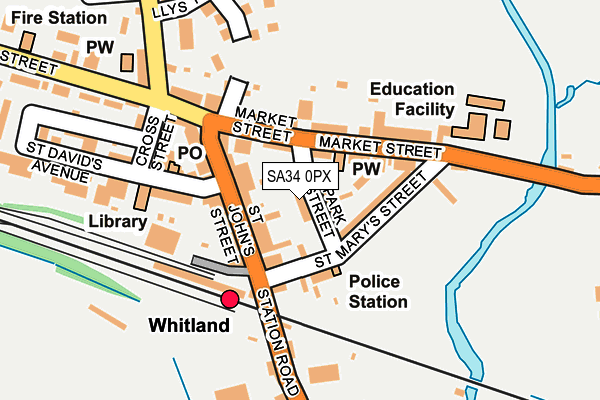 SA34 0PX map - OS OpenMap – Local (Ordnance Survey)