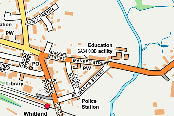 SA34 0QB map - OS OpenMap – Local (Ordnance Survey)
