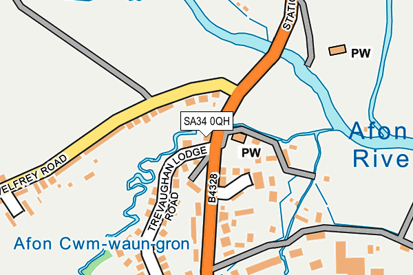 SA34 0QH map - OS OpenMap – Local (Ordnance Survey)