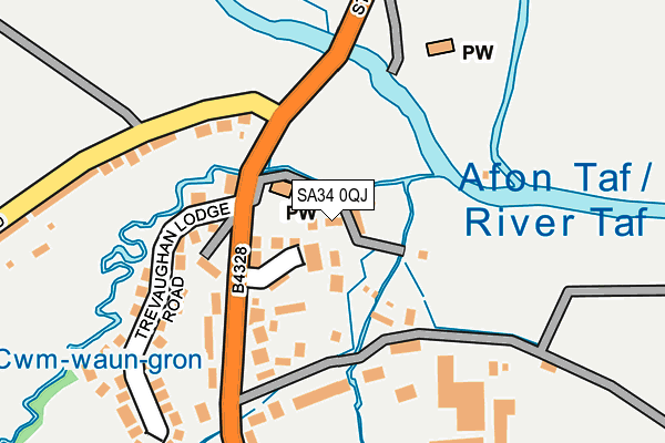 SA34 0QJ map - OS OpenMap – Local (Ordnance Survey)