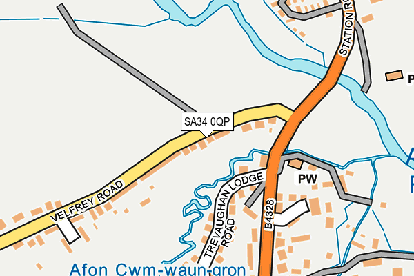 SA34 0QP map - OS OpenMap – Local (Ordnance Survey)