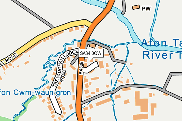 SA34 0QW map - OS OpenMap – Local (Ordnance Survey)