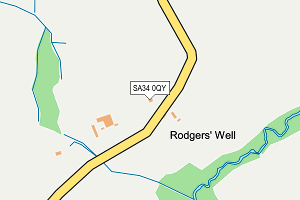 SA34 0QY map - OS OpenMap – Local (Ordnance Survey)