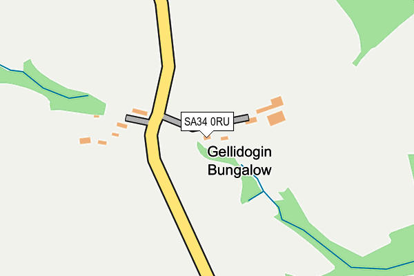 SA34 0RU map - OS OpenMap – Local (Ordnance Survey)