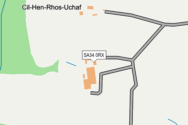 SA34 0RX map - OS OpenMap – Local (Ordnance Survey)