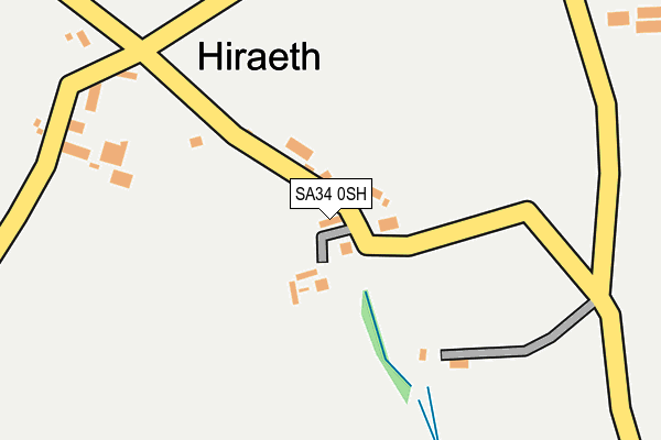 SA34 0SH map - OS OpenMap – Local (Ordnance Survey)