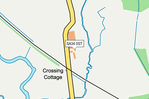 SA34 0ST map - OS OpenMap – Local (Ordnance Survey)