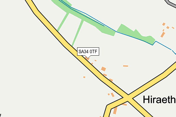 SA34 0TF map - OS OpenMap – Local (Ordnance Survey)