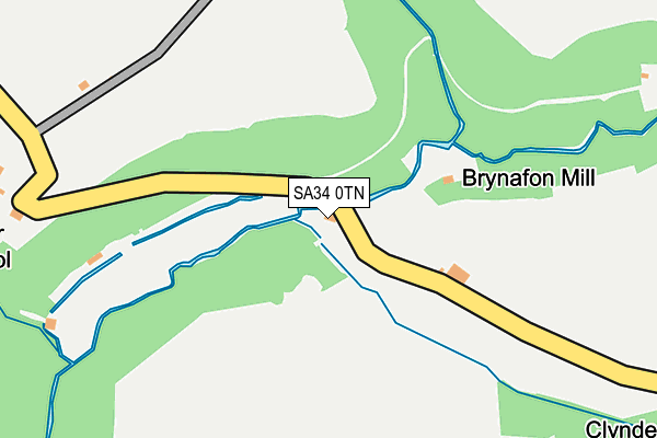 SA34 0TN map - OS OpenMap – Local (Ordnance Survey)