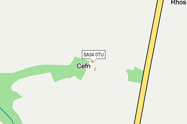 SA34 0TU map - OS OpenMap – Local (Ordnance Survey)
