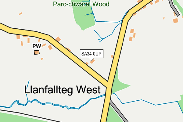 SA34 0UP map - OS OpenMap – Local (Ordnance Survey)