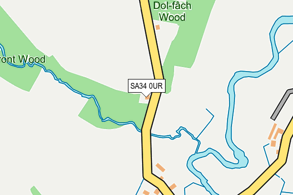 SA34 0UR map - OS OpenMap – Local (Ordnance Survey)