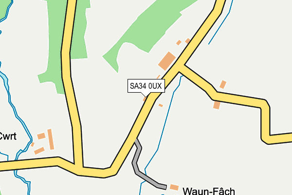 SA34 0UX map - OS OpenMap – Local (Ordnance Survey)