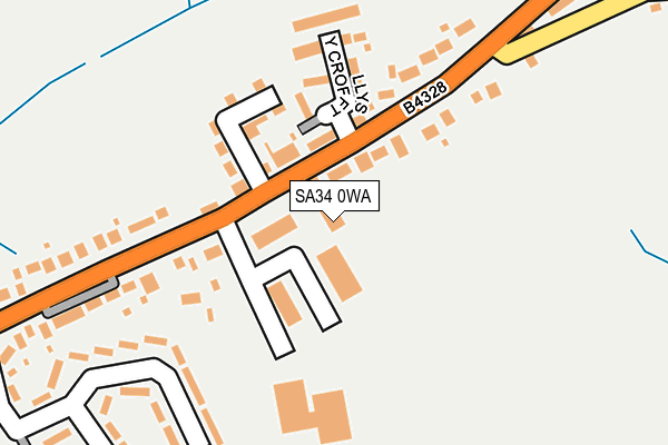 SA34 0WA map - OS OpenMap – Local (Ordnance Survey)