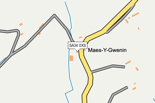 SA34 0XS map - OS OpenMap – Local (Ordnance Survey)