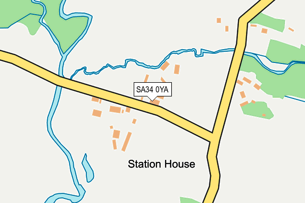 SA34 0YA map - OS OpenMap – Local (Ordnance Survey)