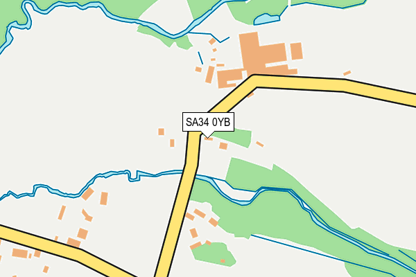 SA34 0YB map - OS OpenMap – Local (Ordnance Survey)