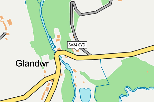 SA34 0YD map - OS OpenMap – Local (Ordnance Survey)