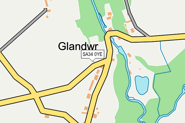SA34 0YE map - OS OpenMap – Local (Ordnance Survey)