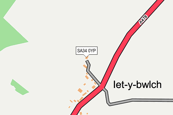 SA34 0YP map - OS OpenMap – Local (Ordnance Survey)