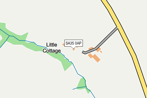 SA35 0AP map - OS OpenMap – Local (Ordnance Survey)