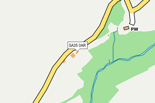 SA35 0AR map - OS OpenMap – Local (Ordnance Survey)