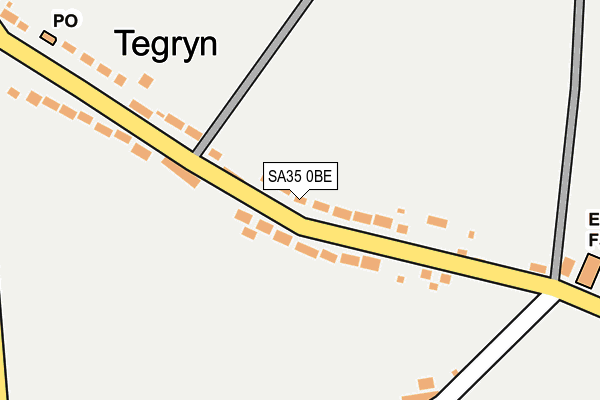 SA35 0BE map - OS OpenMap – Local (Ordnance Survey)